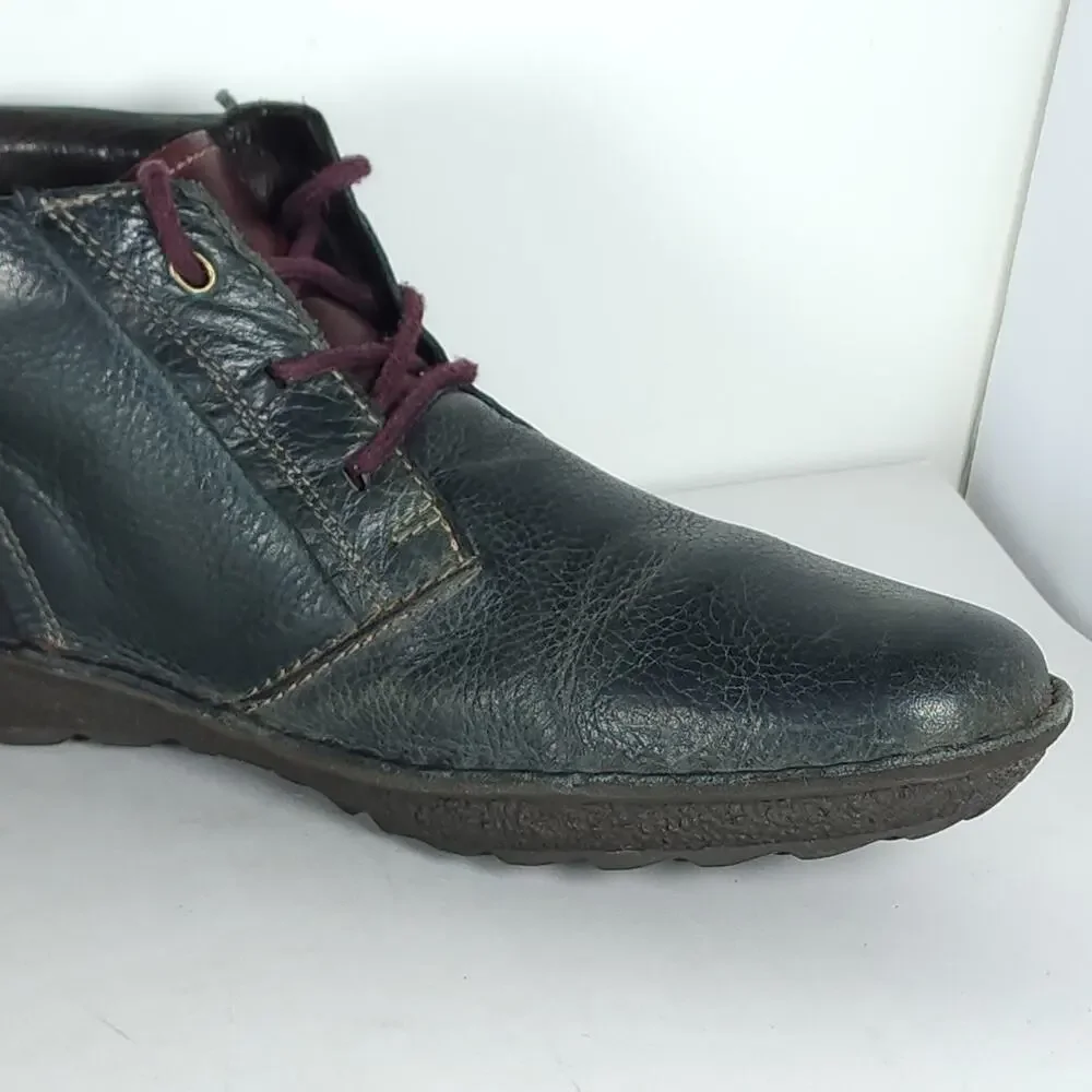 Pikolinos Santiago Men's EU41 US8 Navy Blue Leather Lace-Up Chukka Boots